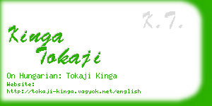 kinga tokaji business card